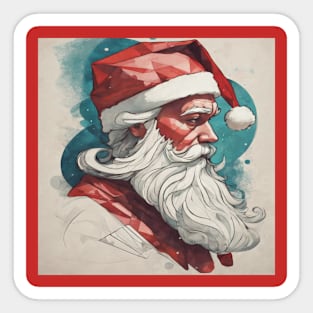 SANTA CLAUS illusrator design art Sticker